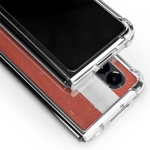 Latvia Flag Distressed Galaxy Z Fold4 5G Clear Case